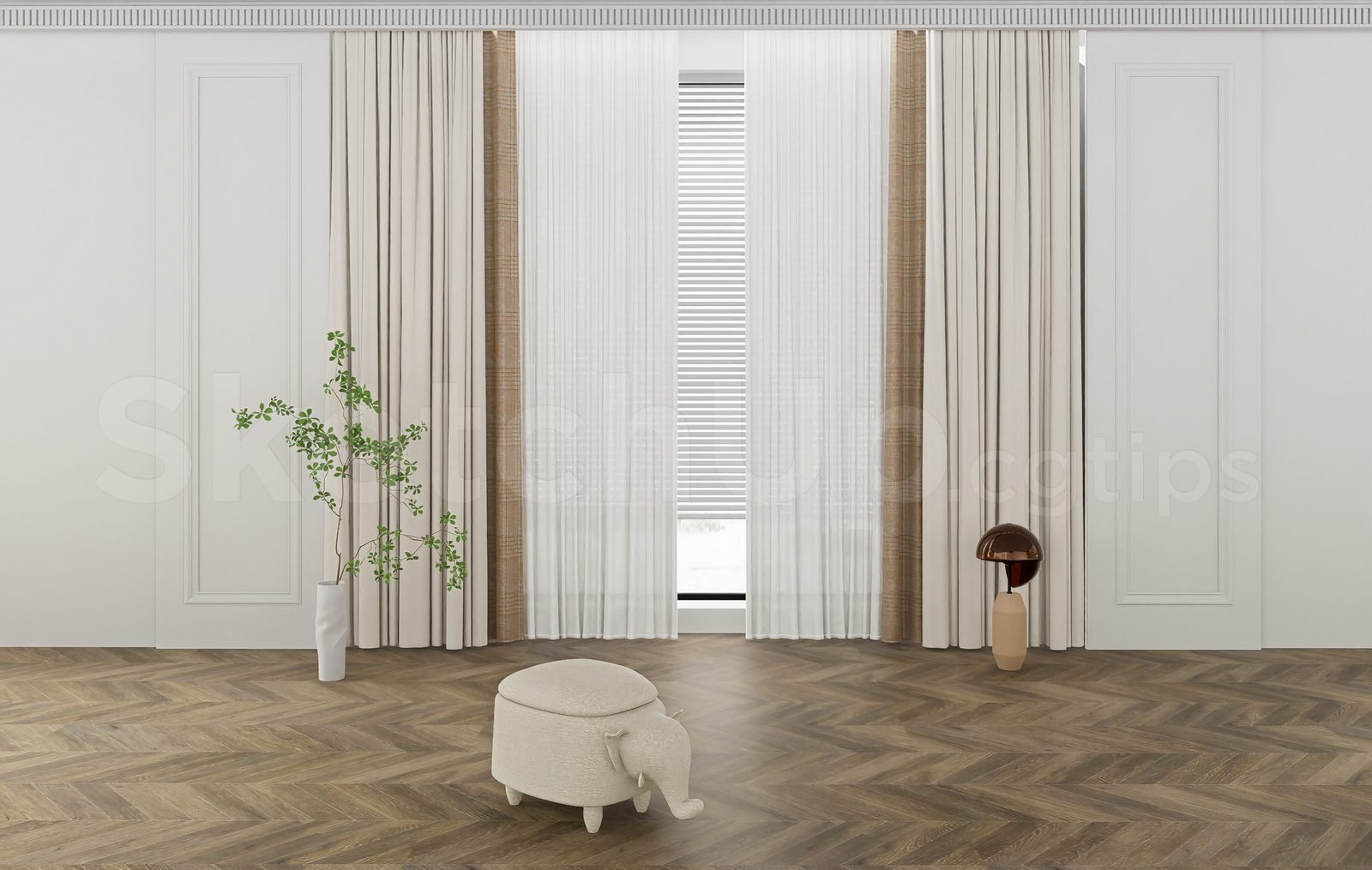 17993. قم بتنزيل نموذج الستار المجاني لرسومات Sketchup (1)