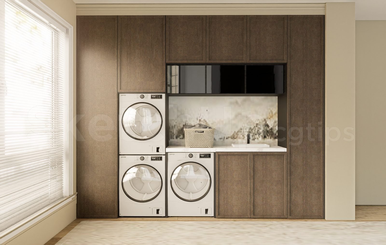 17994. تحميل مجاني نموذج رسم غرفة الغسيل الحديثة (1)