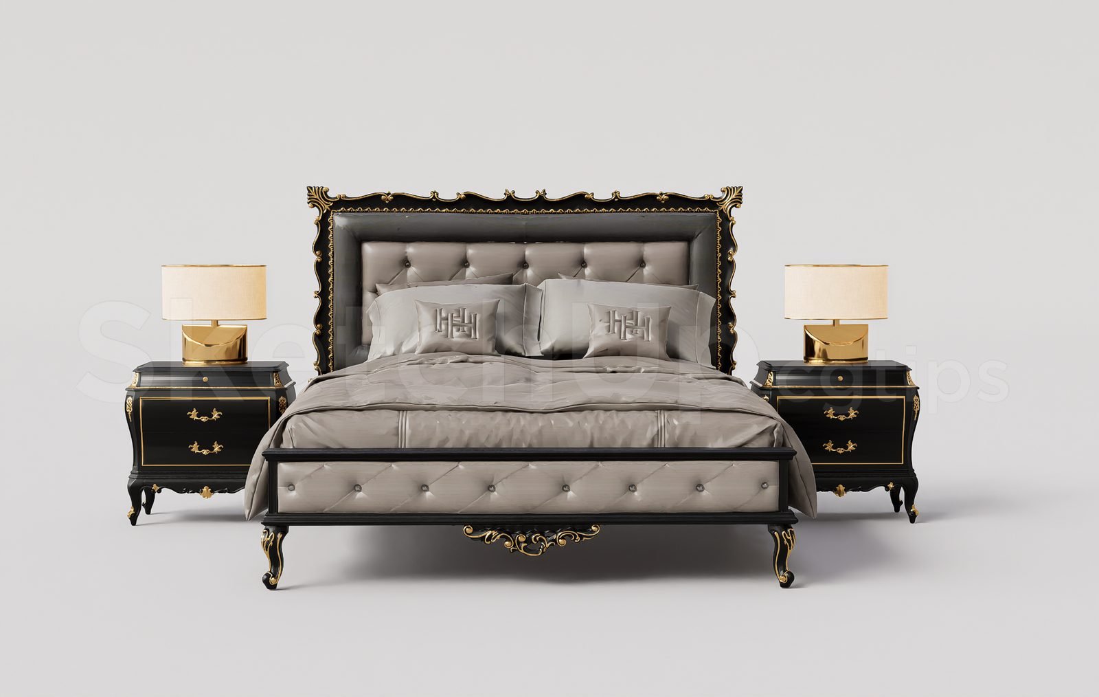 18009. قم بتنزيل نموذج السرير المجاني لرسومات Sketchup (1)