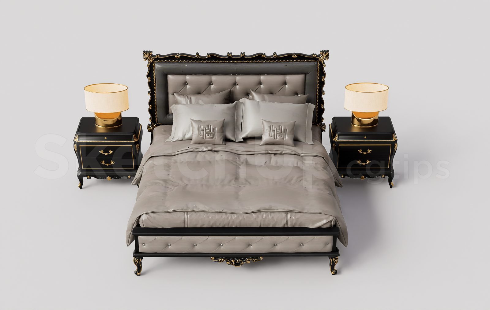 18009. قم بتنزيل نموذج السرير المجاني لرسومات Sketchup (2)