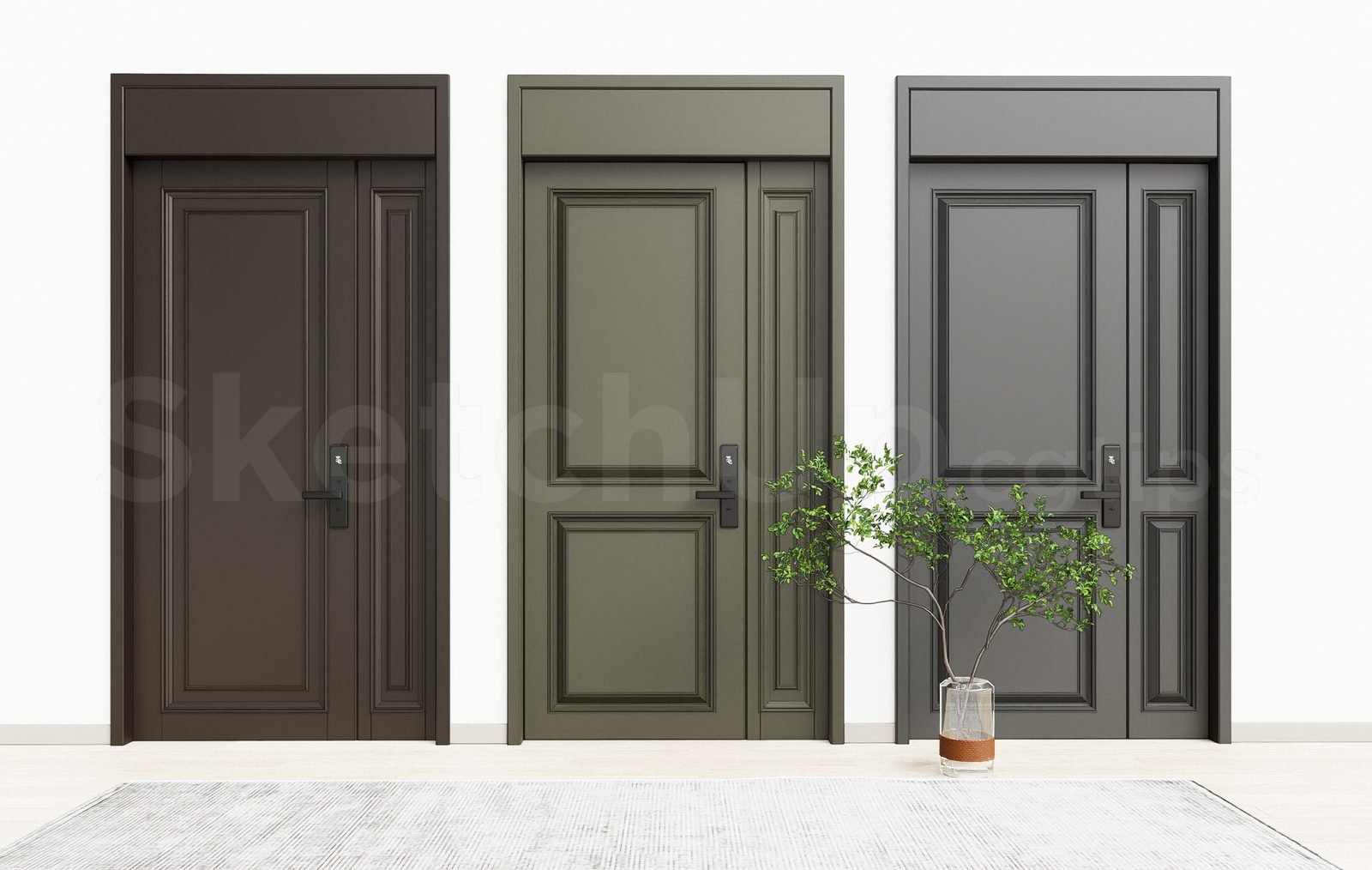 18018. Sketchup Door 3D Model Download (2)