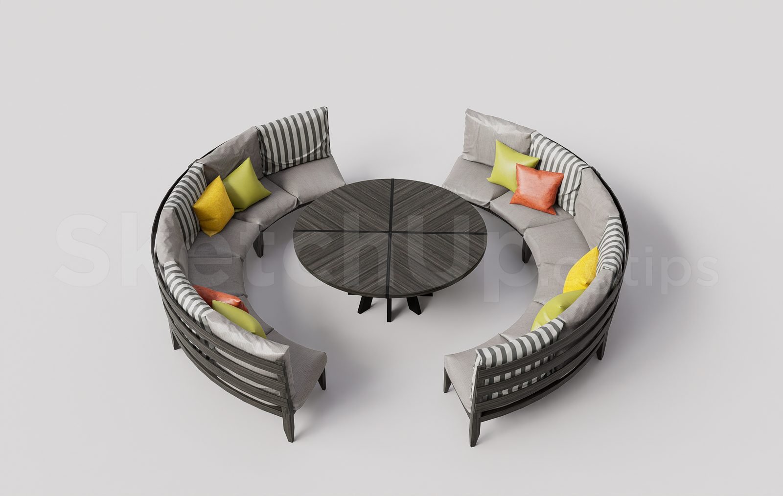 18054. مطعم Sketchup Free and Cafe Furniture 3D Models Download (1)