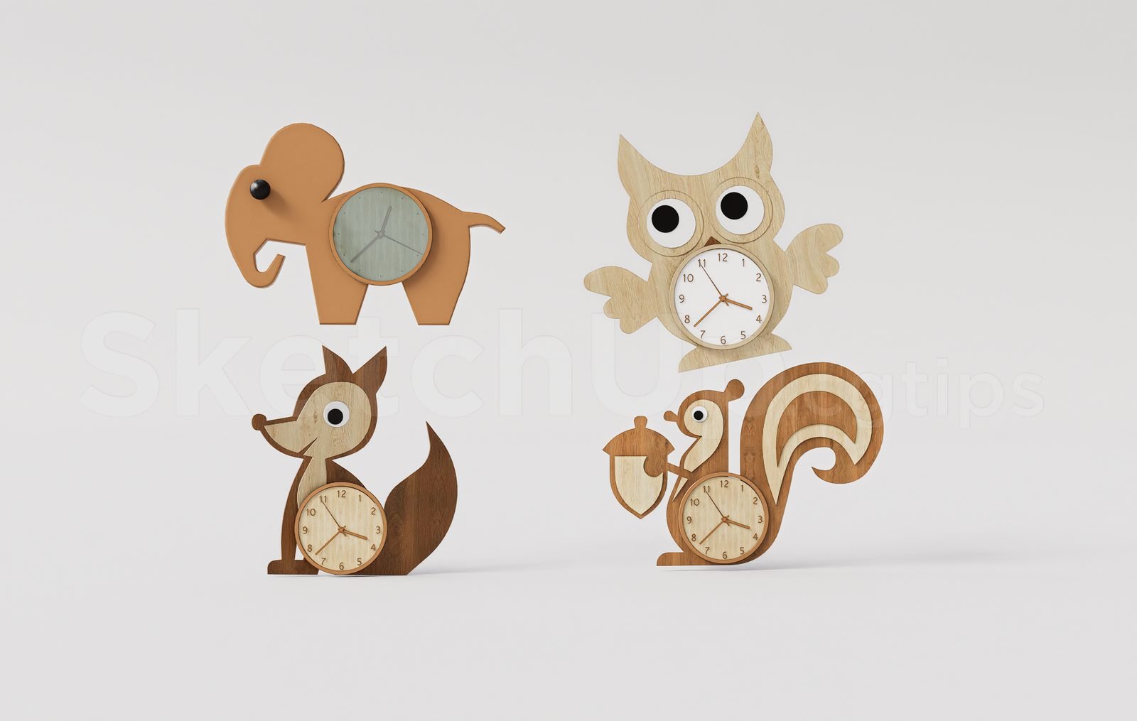 18058. نموذج ساعة Sketchup - تحميل مجاني ثلاثي الأبعاد (1)