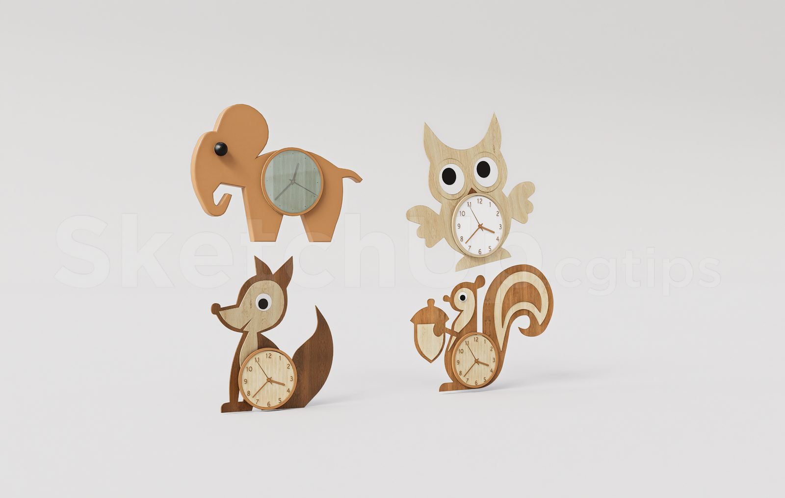 18058. نموذج ساعة Sketchup - تنزيل 3D مجاني (2)