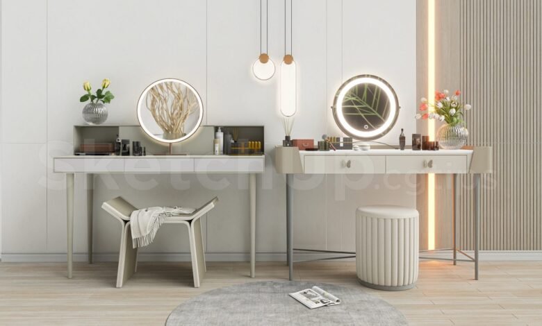 18242. طاولة مكياج نموذج ثلاثي الأبعاد SketchUp مجاني