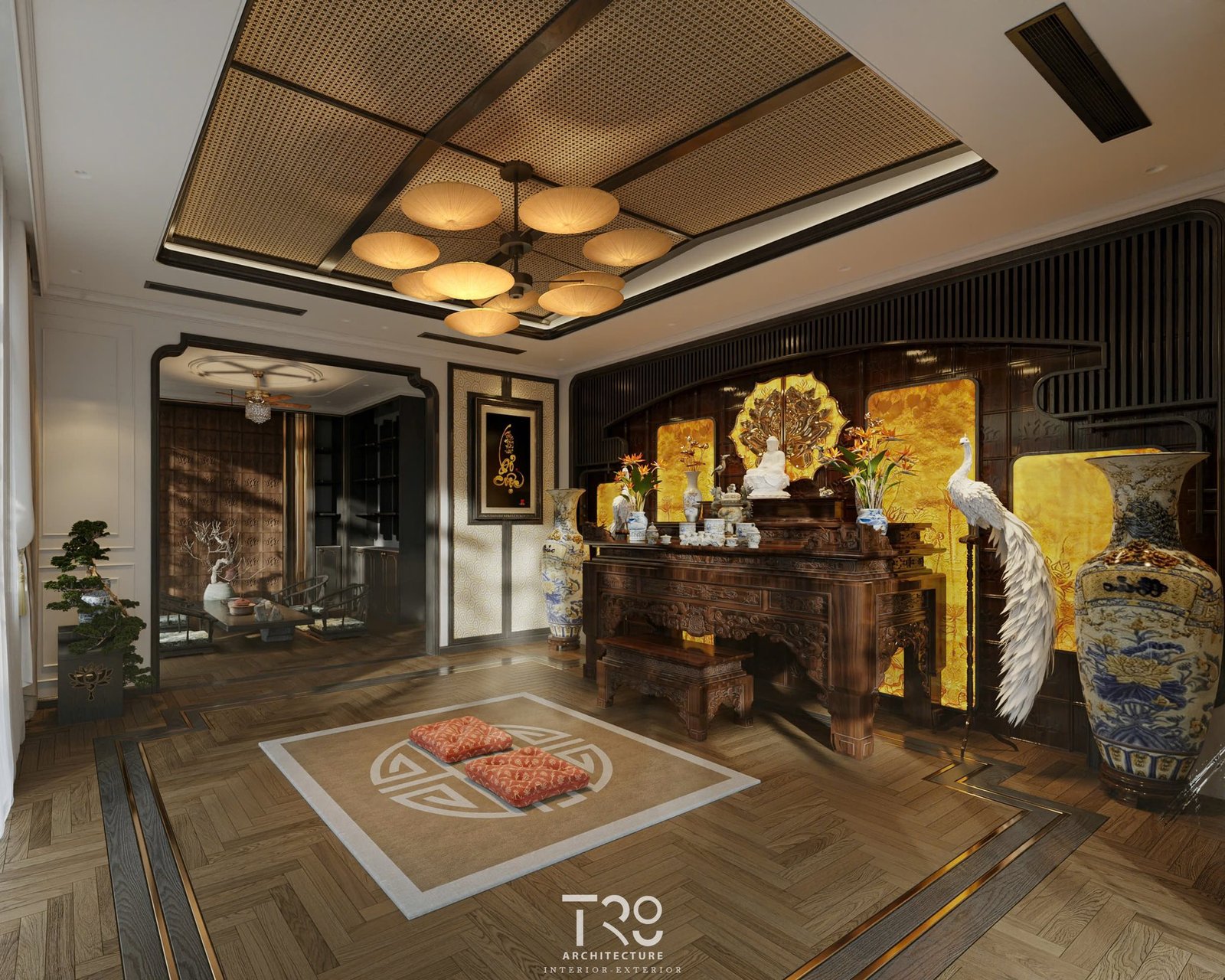 18094. تنزيل النموذج الداخلي لغرفة مذبح Sketchup مجانًا بواسطة Truong Vo (2)