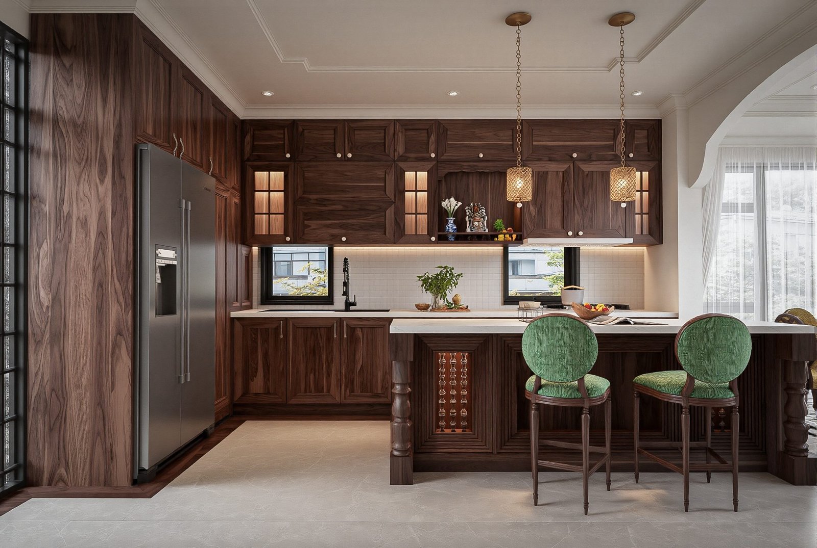 18176. تحميل النموذج الداخلي لغرفة المعيشة Sketchup Indochine مجانًا بواسطة Phan Thuc (5)