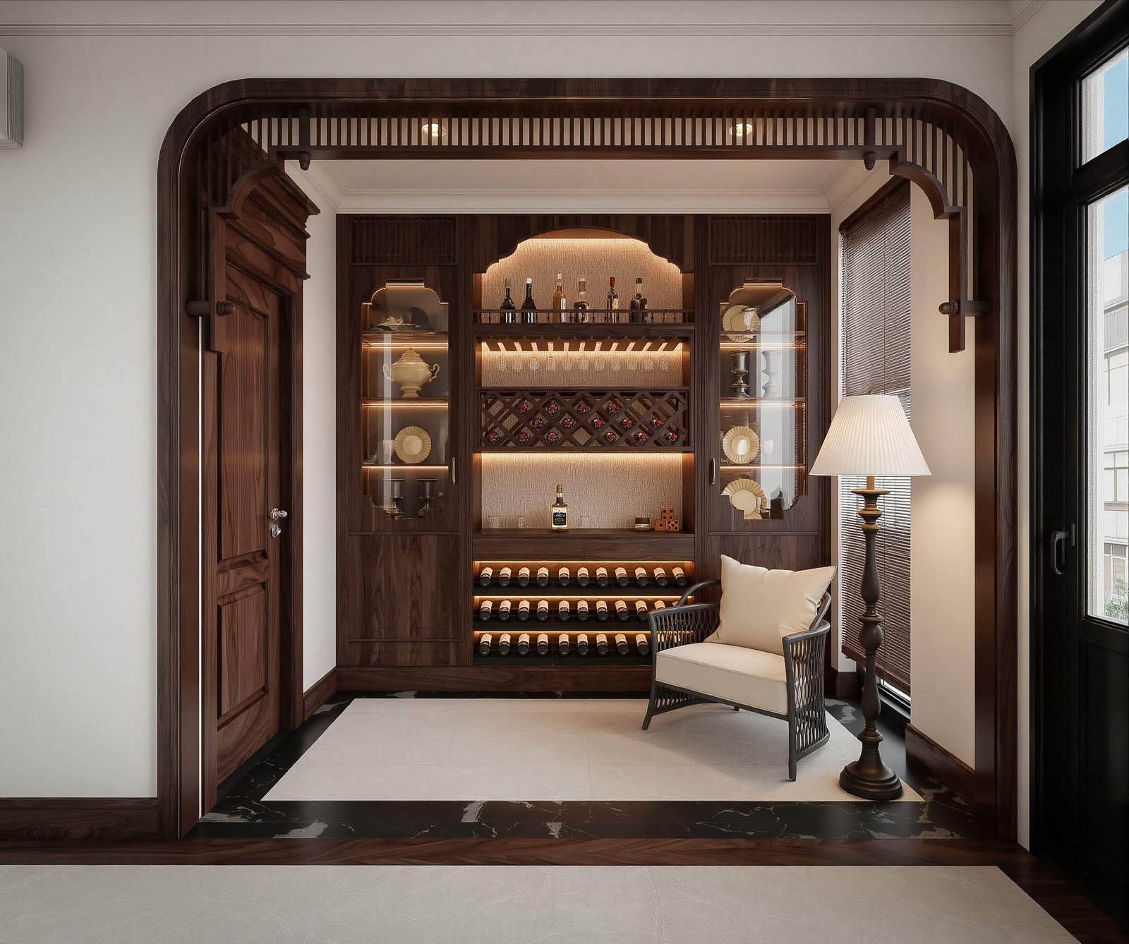 18176. تحميل النموذج الداخلي لغرفة المعيشة Sketchup Indochine مجانًا بواسطة Phan Thuc (8)