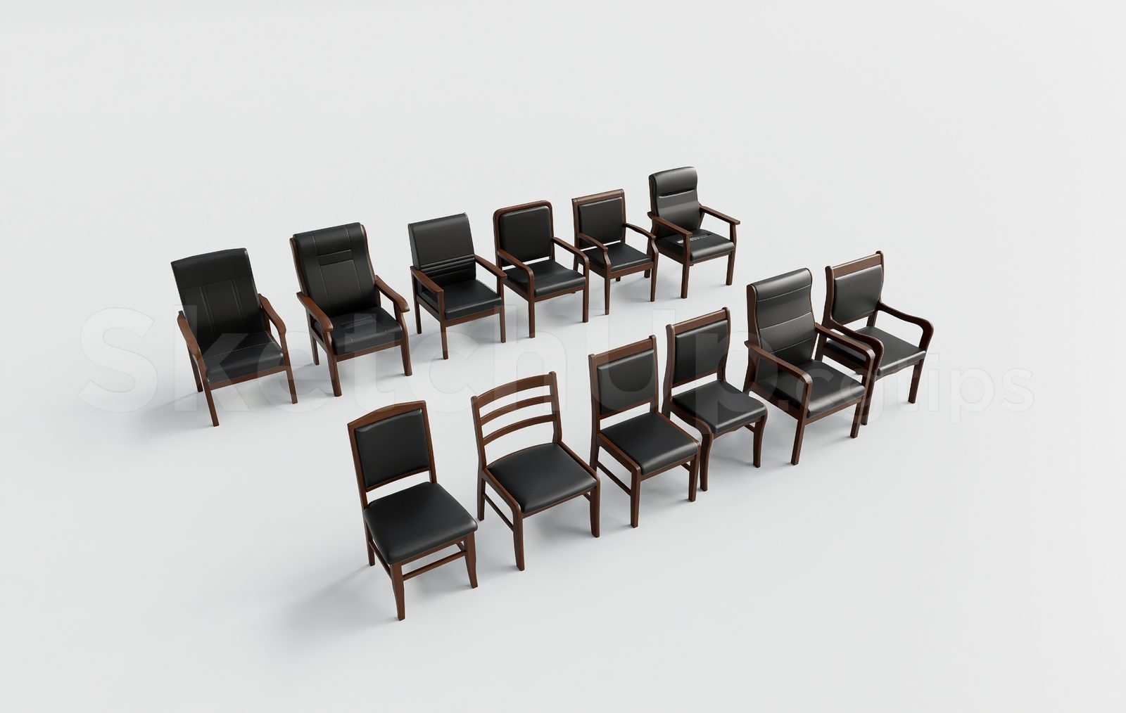 18200. تنزيل نموذج كرسي مكتب Sketchup مجانًا (1)