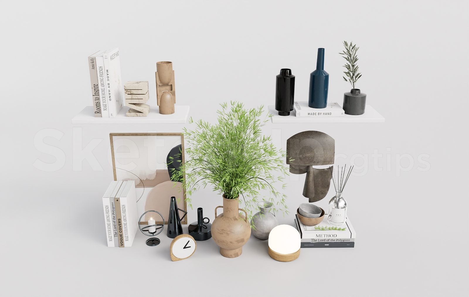 18239. تنزيل نموذج مجموعة Sketchup للديكور مجانًا (1)