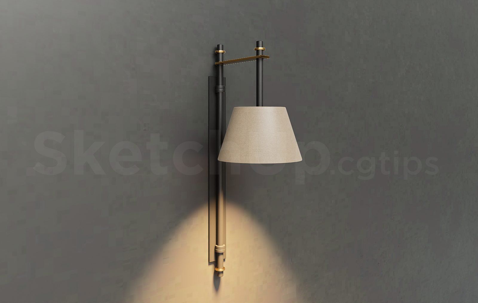 18240. تنزيل نموذج Sketchup Wall Light مجانًا (1)