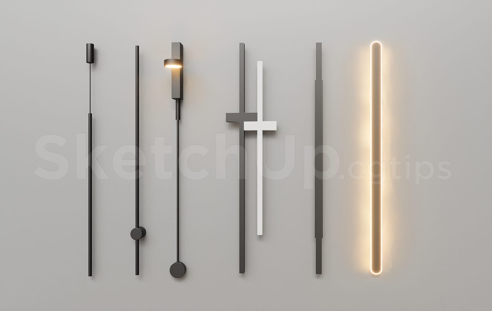 18248. تنزيل نموذج Sketchup Wall Light مجانًا (1)