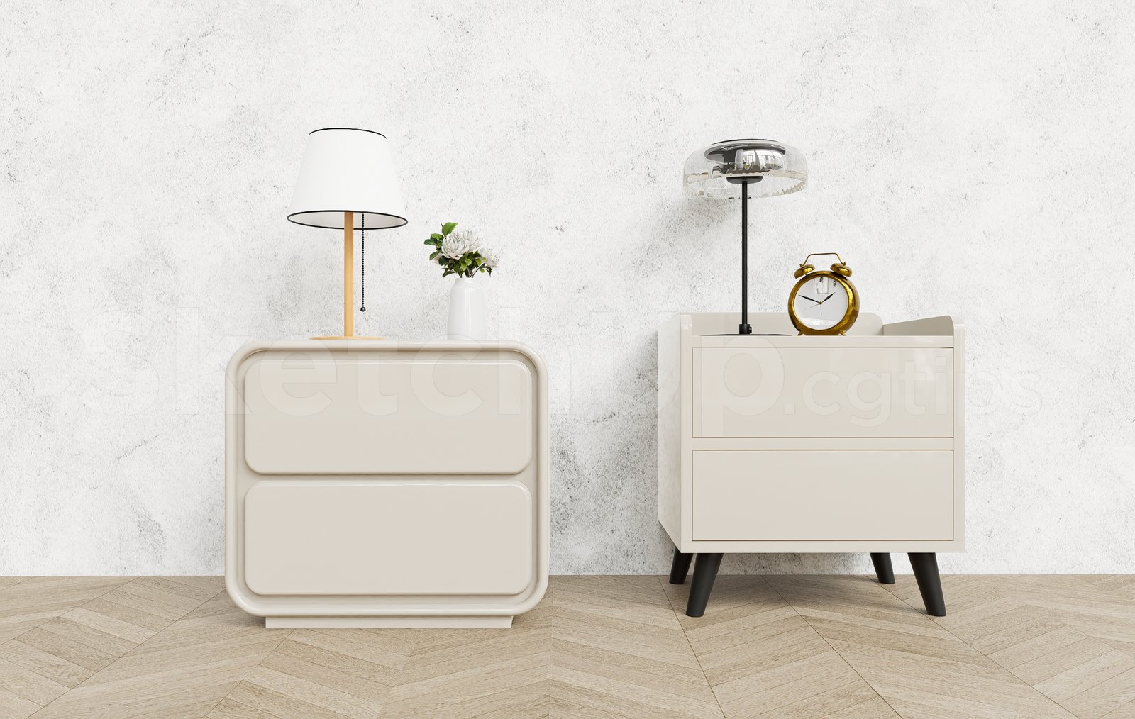 18255. تنزيل مجاني لطاولة السرير الجانبية Sketchup ثلاثية الأبعاد (1)