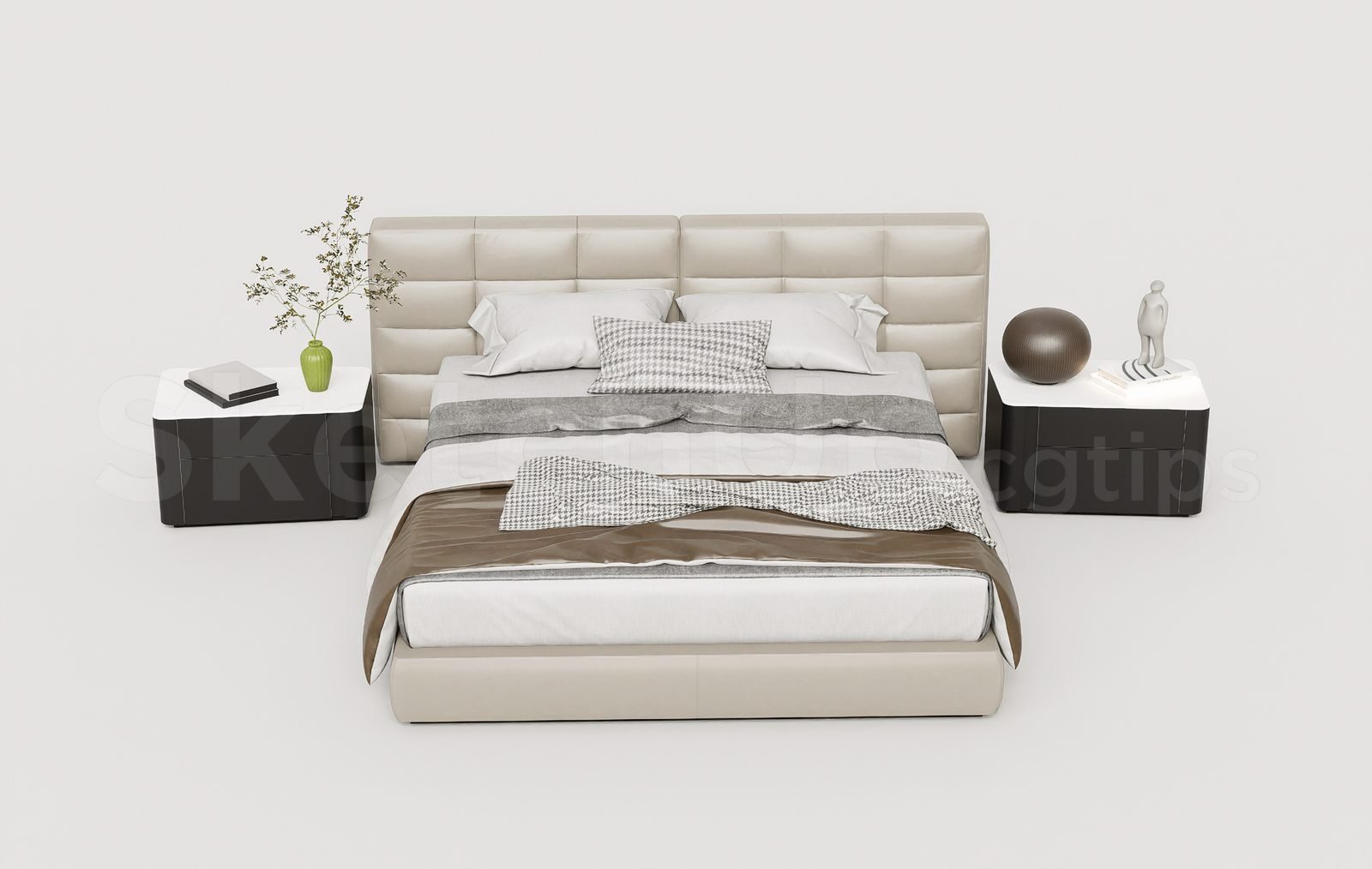 18257. تنزيل نموذج سرير مجاني لـ Sketchup (1)