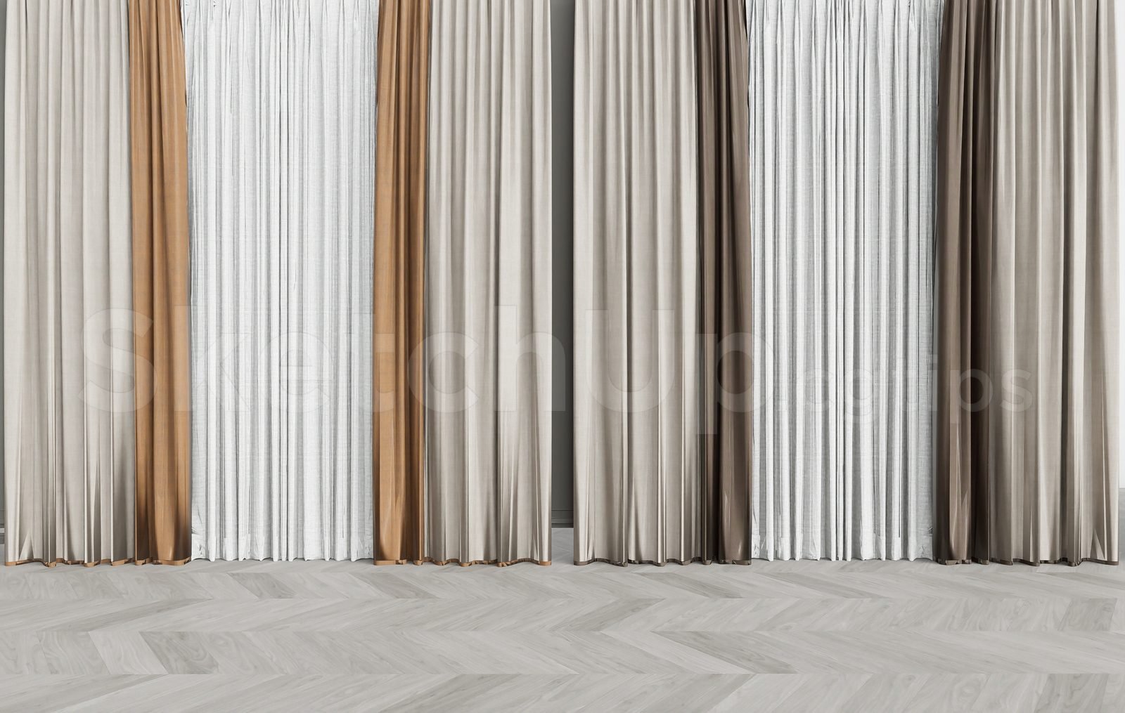 18272. تنزيل نموذج الستارة المجاني لـ Sketchup (1)