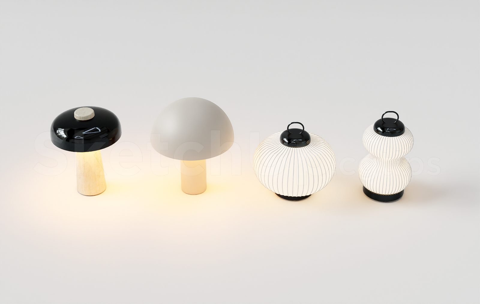 18293. تنزيل نموذج مصباح الطاولة ثلاثي الأبعاد Sketchup مجانًا (1)