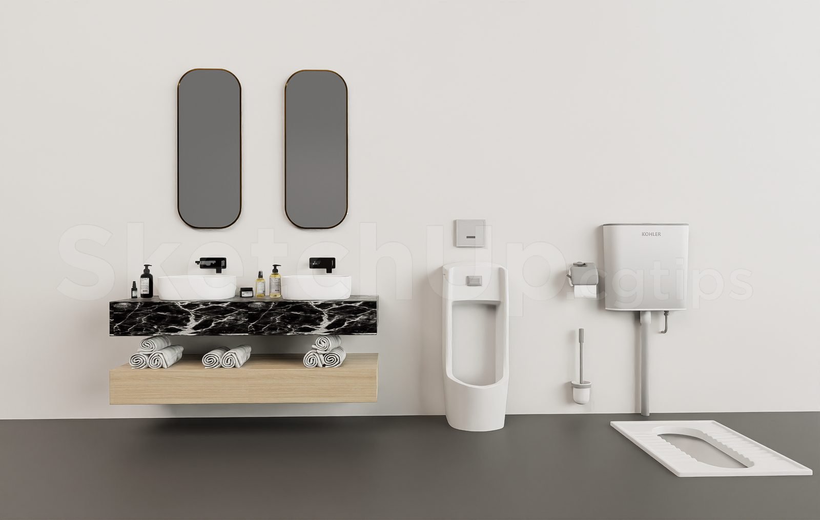 18306. تنزيل نموذج خزانة الحمام Sketchup المجاني ثلاثي الأبعاد (1)