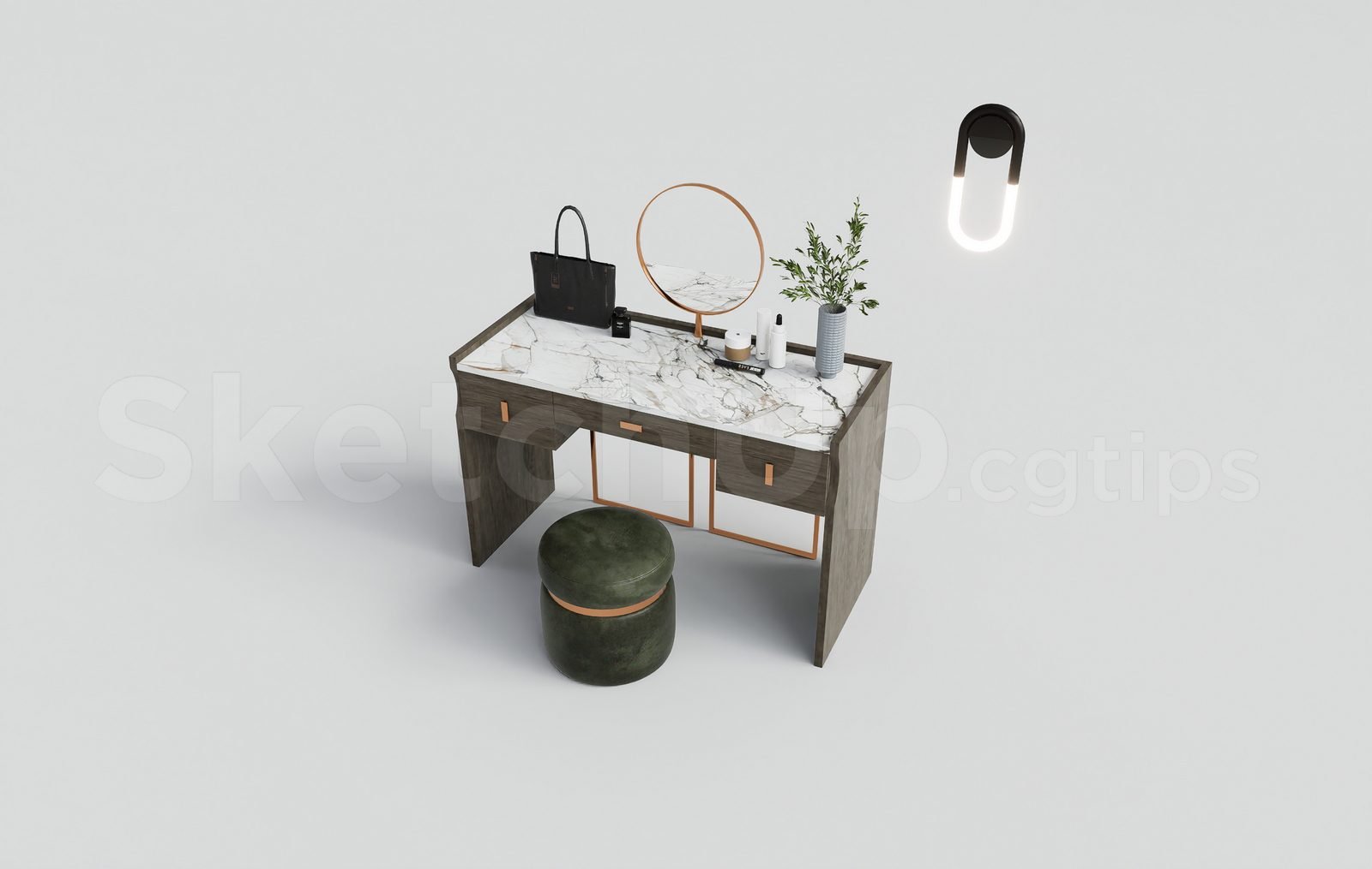 18307. طاولة مكياج نموذج ثلاثي الأبعاد سكيتش اب مجاني (2)