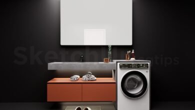 18600. تنزيل مجاني لنموذج Sketchup لغرفة الغسيل الحديثة (1)