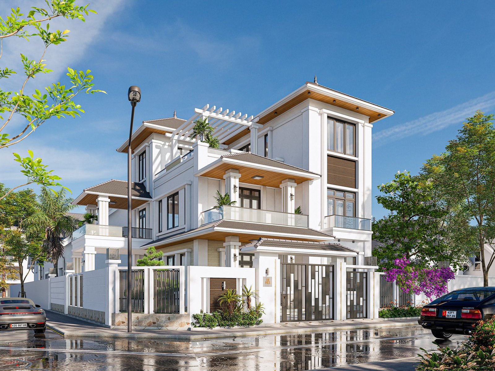 18415. تنزيل النموذج الخارجي لفيلا Sketchup مجانًا (2)