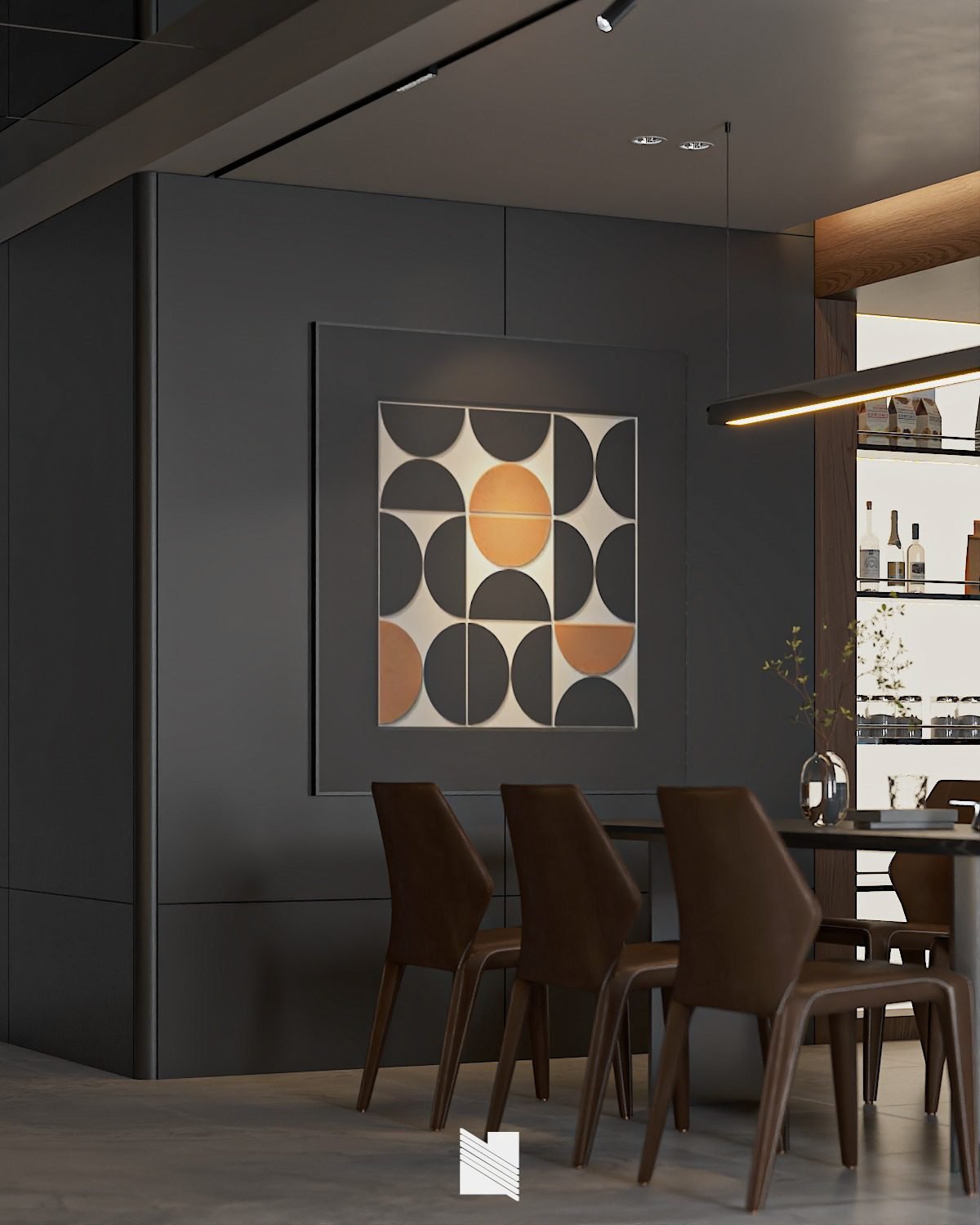 18453. غرفة المعيشة المجانية Sketchup - النموذج الداخلي للمطبخ تنزيل بواسطة Danh Nam (10)