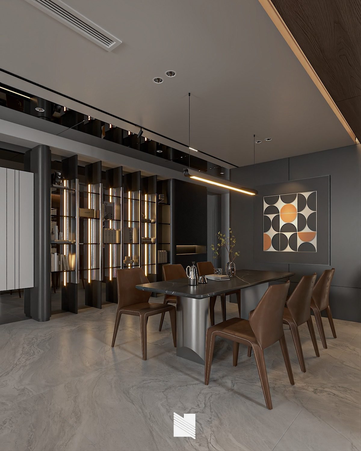 18453. غرفة المعيشة المجانية Sketchup - النموذج الداخلي للمطبخ تنزيل بواسطة Danh Nam (13)