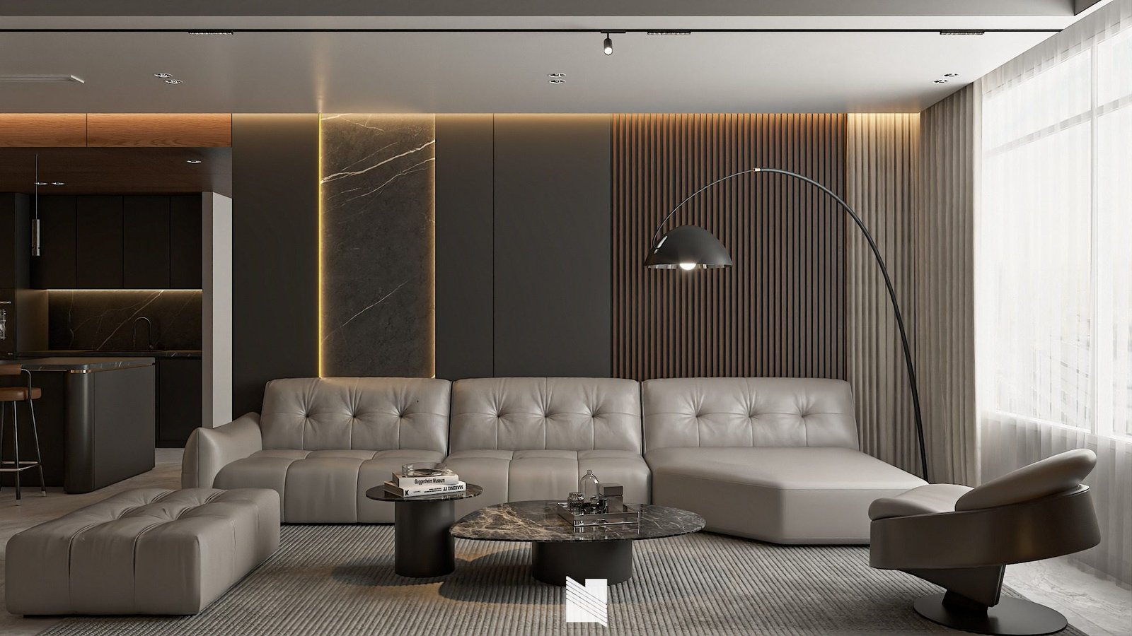 18453. غرفة المعيشة المجانية Sketchup - النموذج الداخلي للمطبخ تنزيل بواسطة Danh Nam (4)