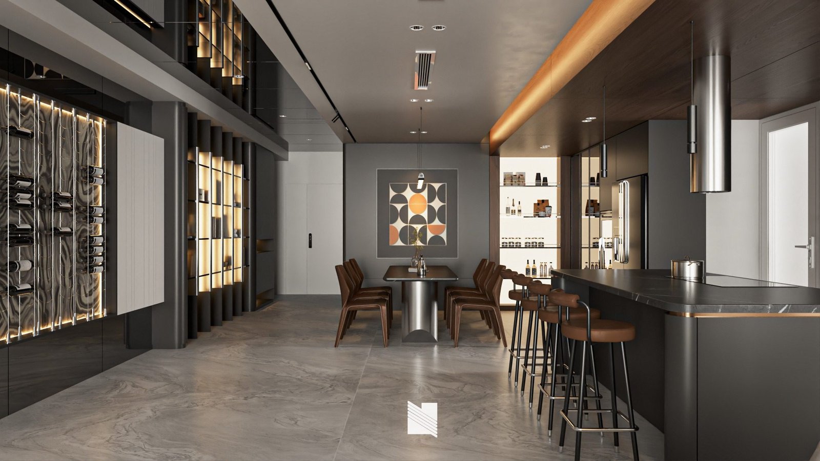 18453. غرفة المعيشة Sketchup المجانية - النموذج الداخلي للمطبخ تنزيل بواسطة Danh Nam (5)