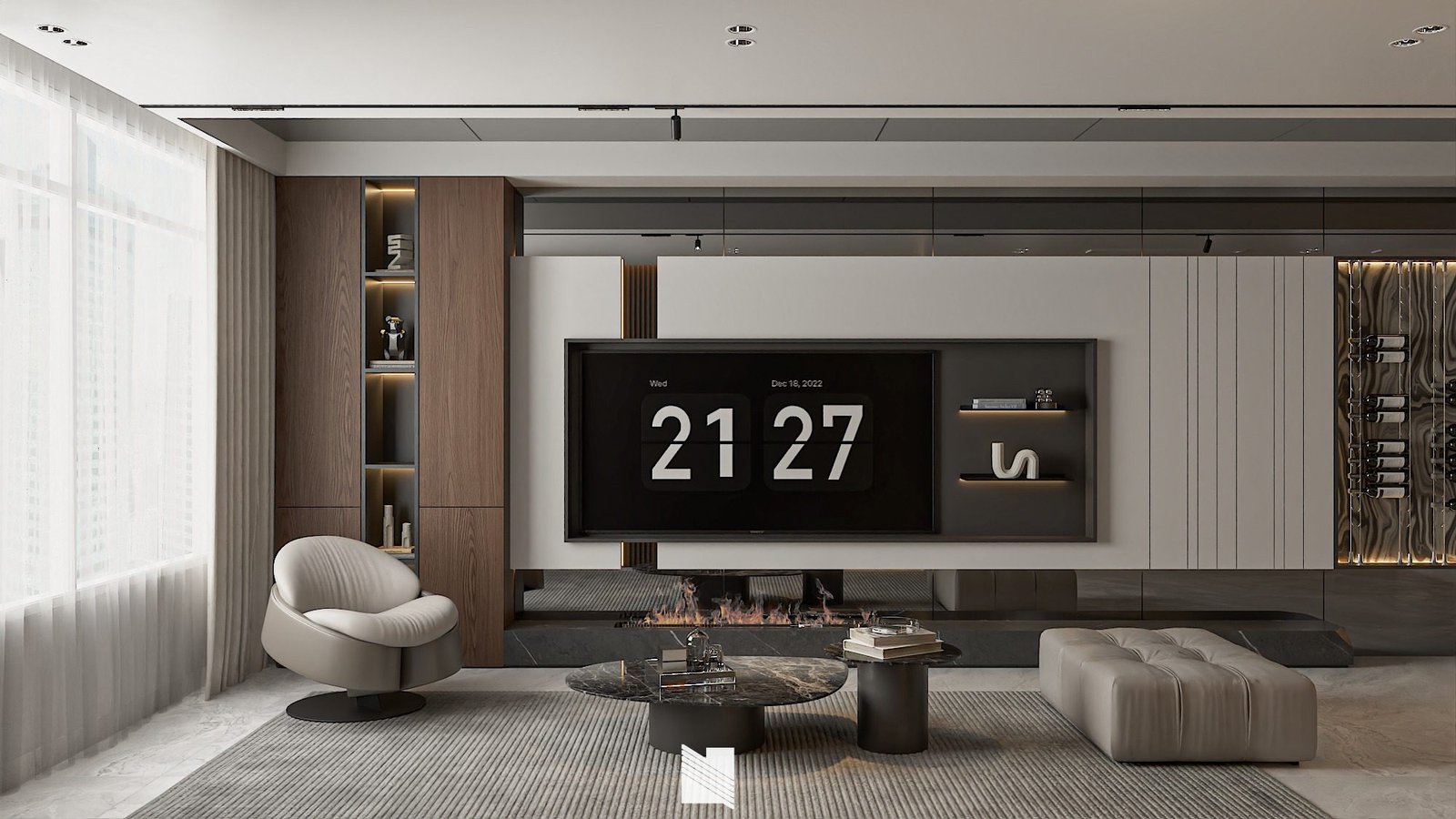 18453. غرفة المعيشة المجانية Sketchup - النموذج الداخلي للمطبخ تنزيل بواسطة Danh Nam (6)