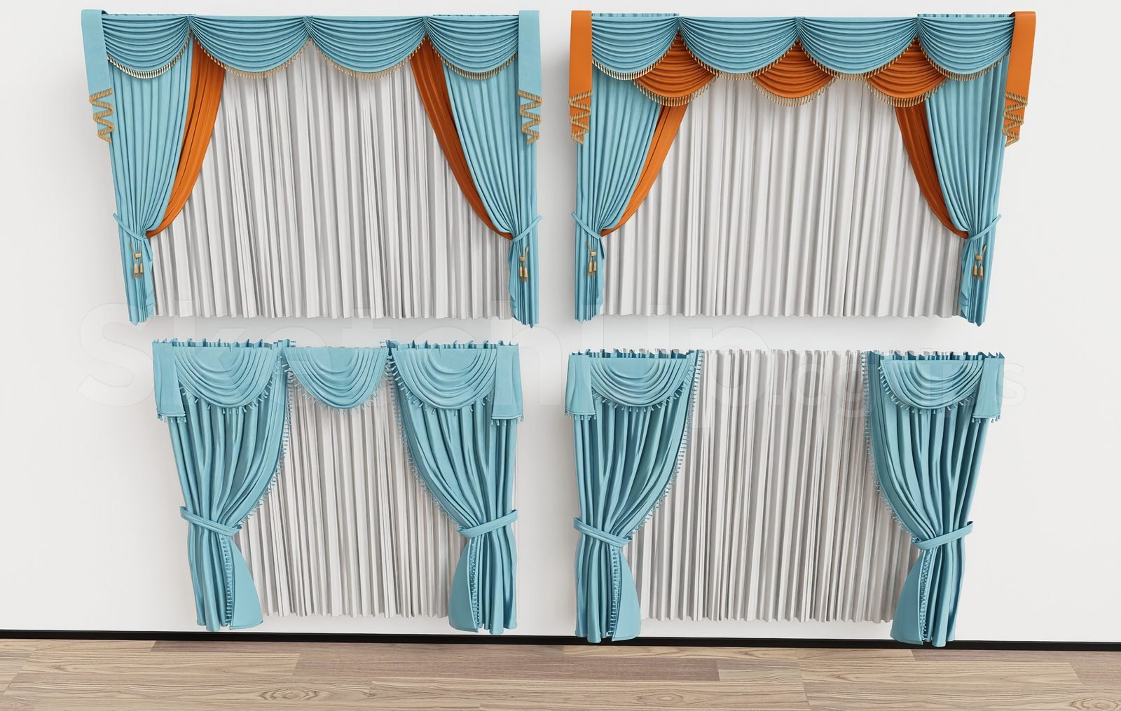 18470. تنزيل نموذج الستارة المجاني لـ Sketchup (2)