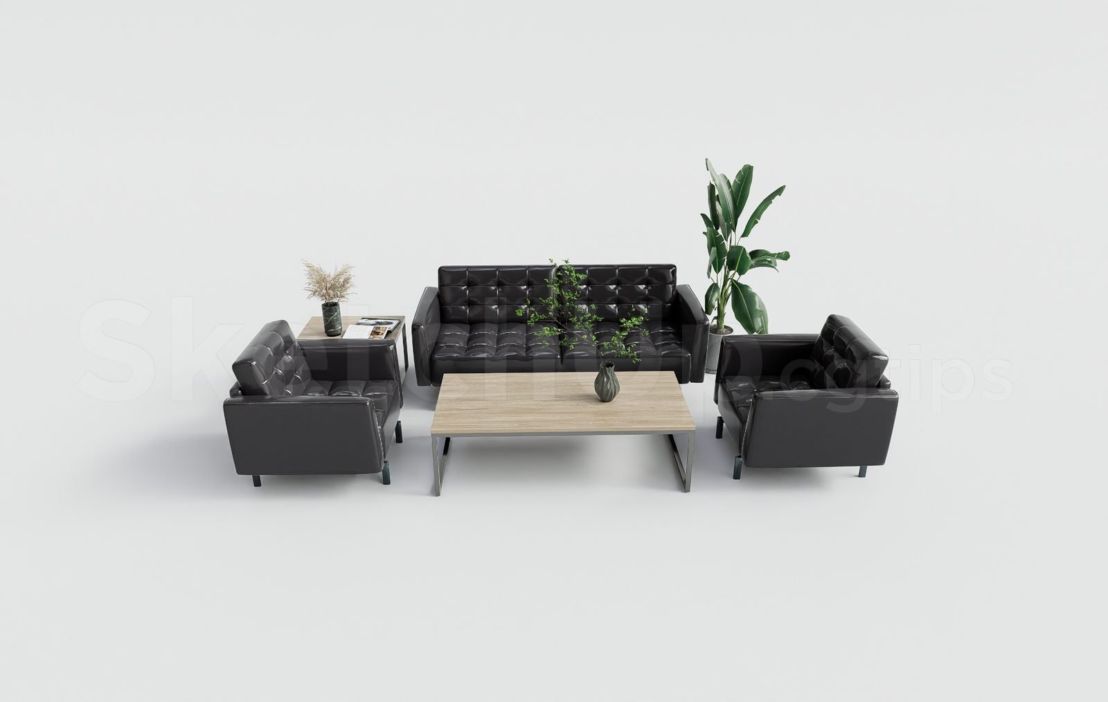 18479. تنزيل نموذج أريكة مكتب Sketchup مجانًا (1)