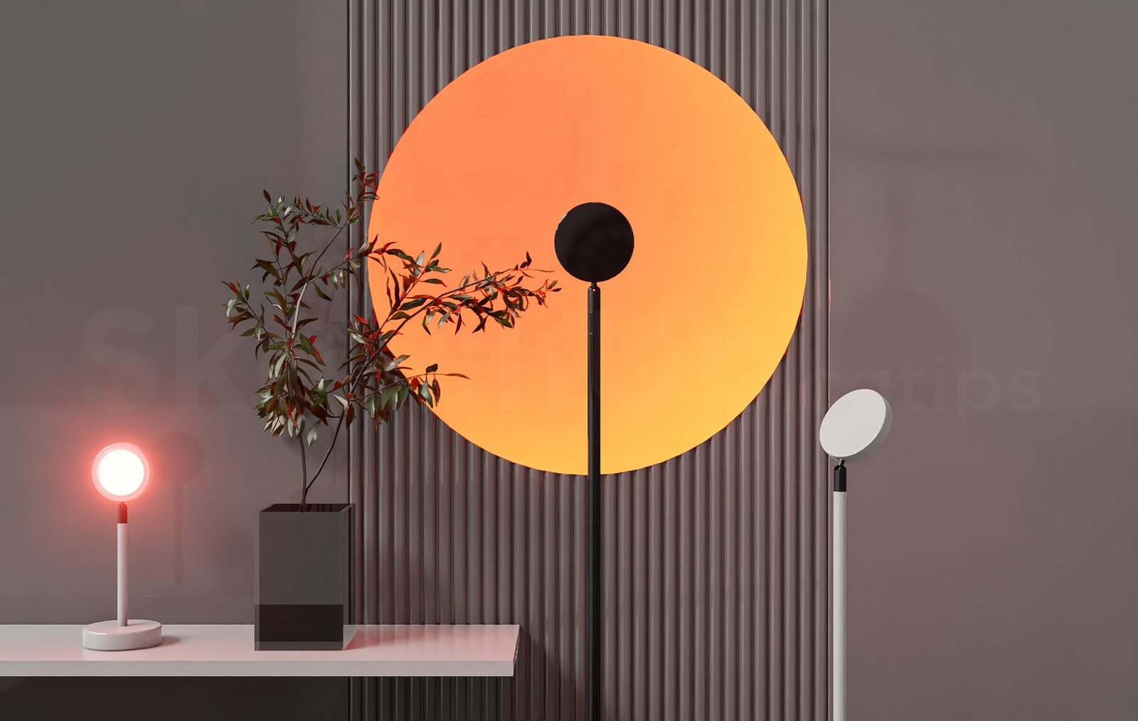 18487. تنزيل نموذج مصباح أرضي Sketchup مجاني للمشاريع الداخلية (1)