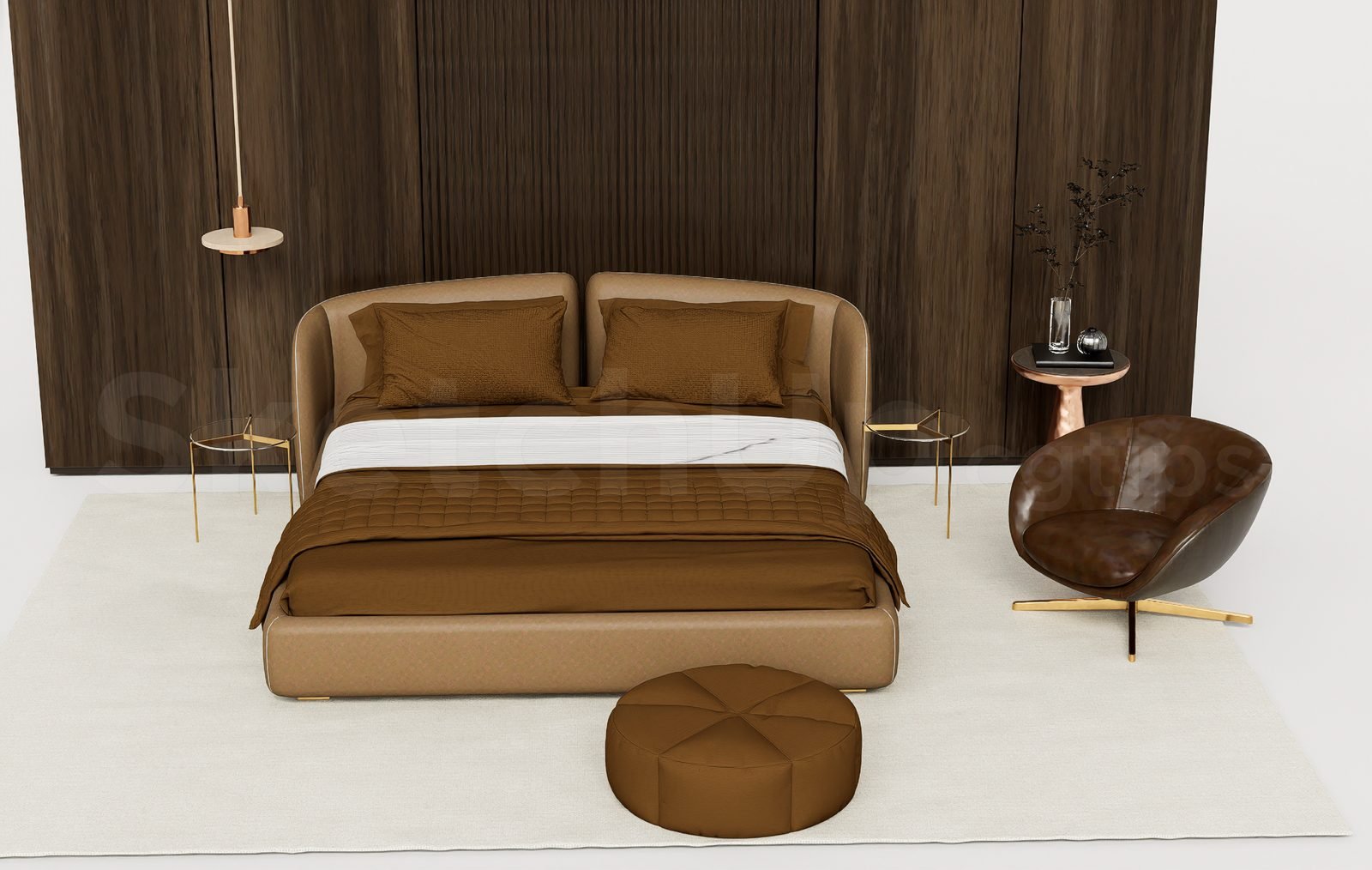 18489. تنزيل نموذج سرير مجاني لـ Sketchup (1)