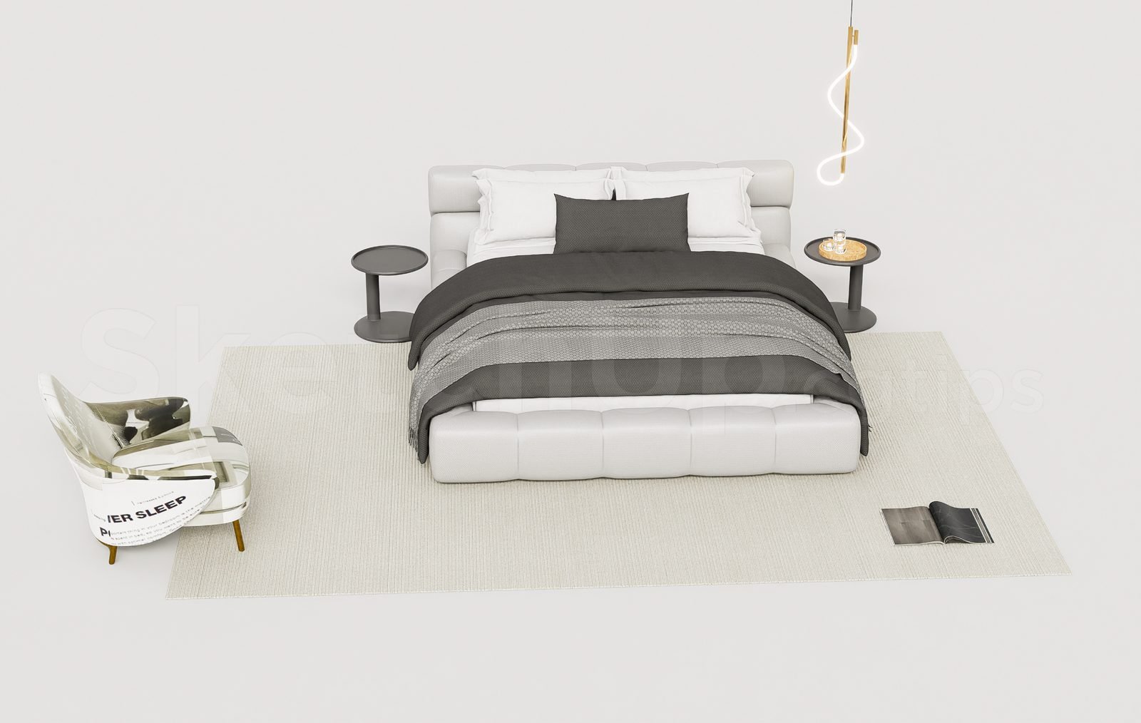 18499. تنزيل نموذج سرير مجاني لـ Sketchup (1)