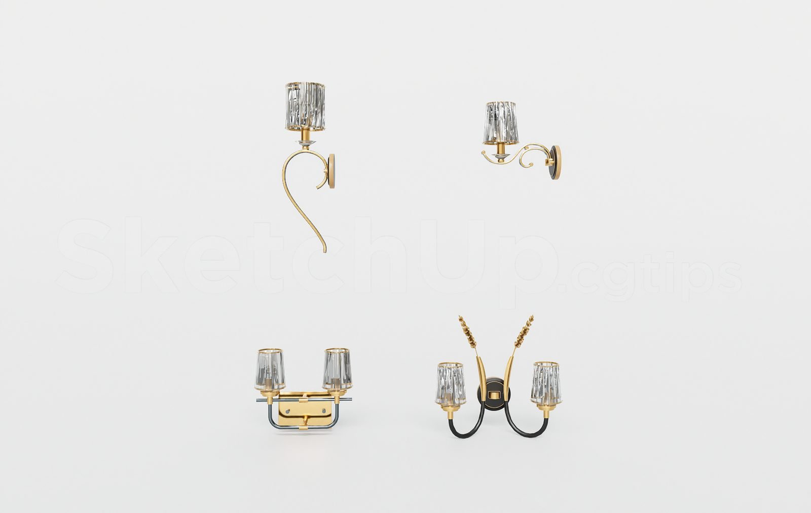 18515. تنزيل نموذج Sketchup Wall Light مجانًا (2)