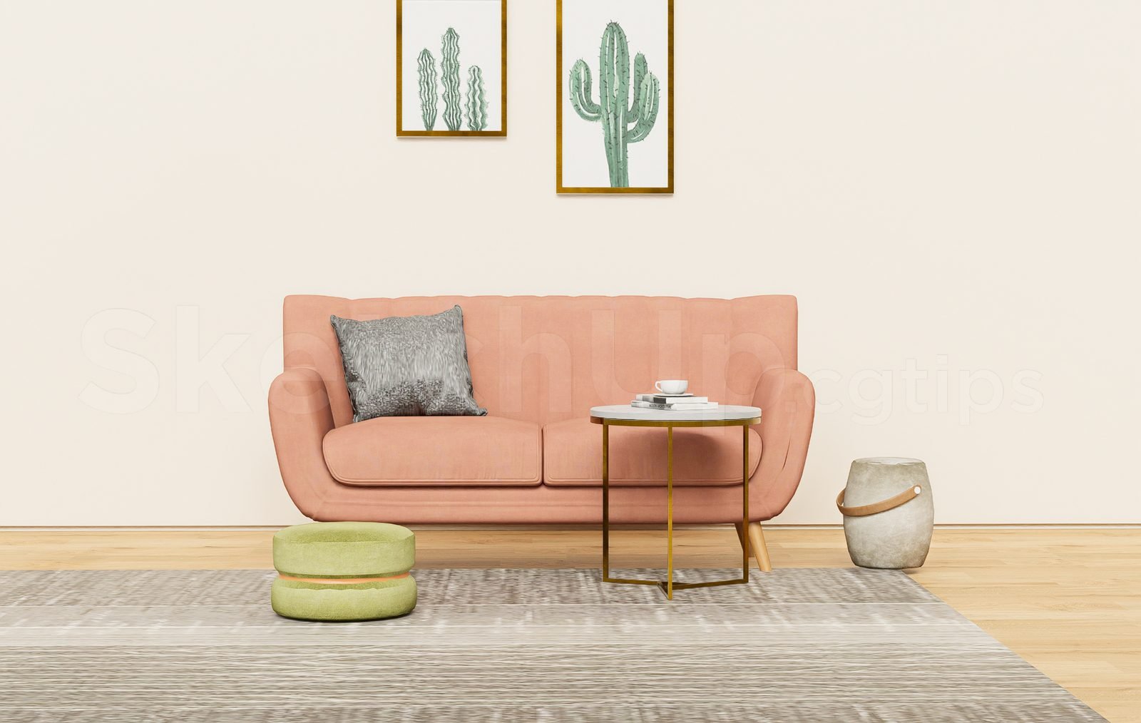18533. تنزيل نموذج Sketchup Sofa مجانًا (1)