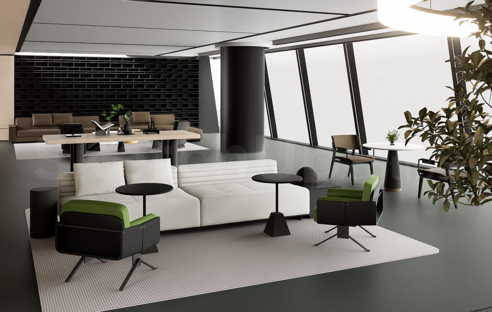 18571. تنزيل نماذج ثلاثية الأبعاد لأثاث المطاعم والمقاهي من Sketchup مجانًا (1)