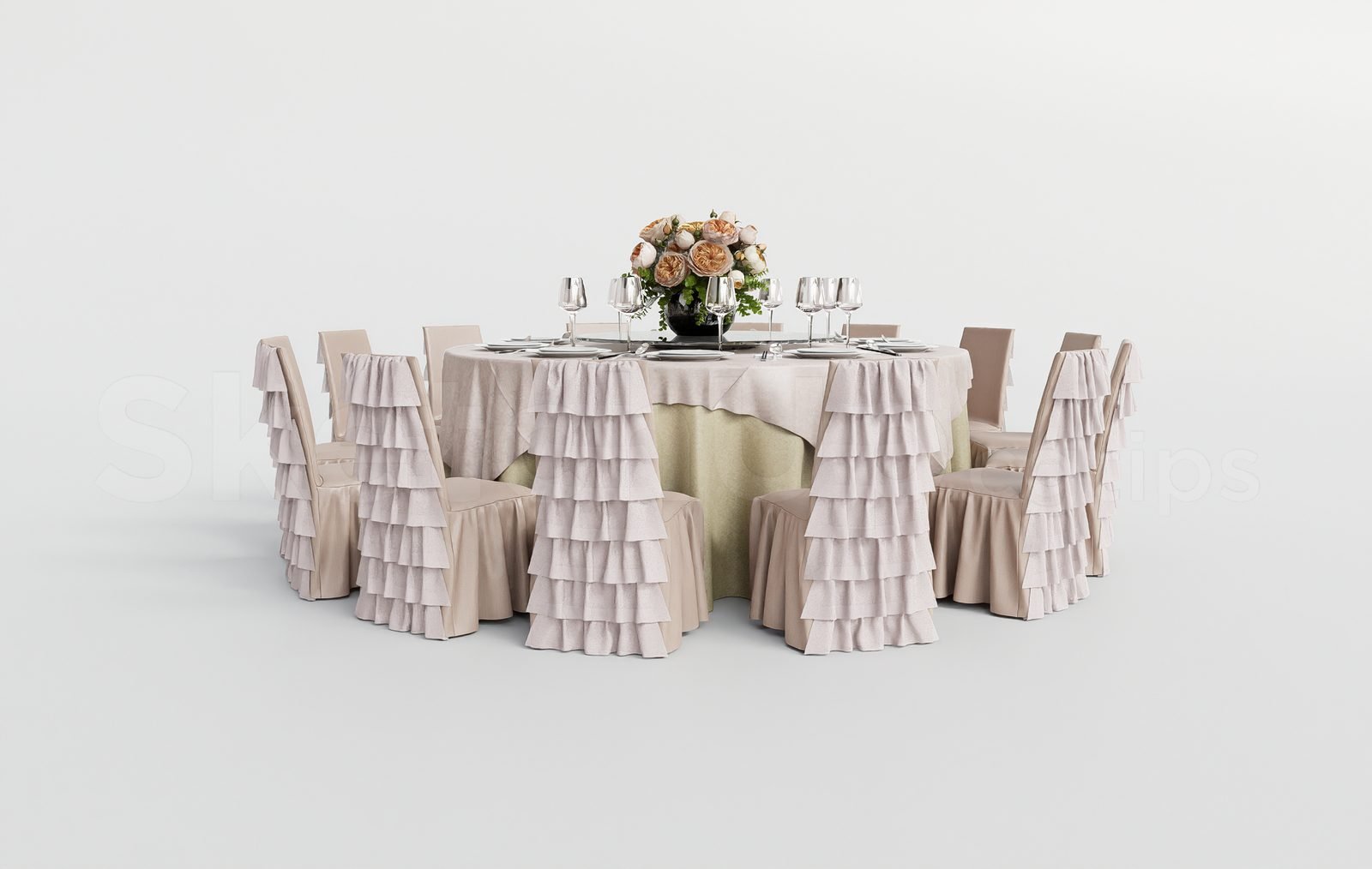 18585. تنزيل نموذج طاولة طعام Sketchup مجانًا (2)