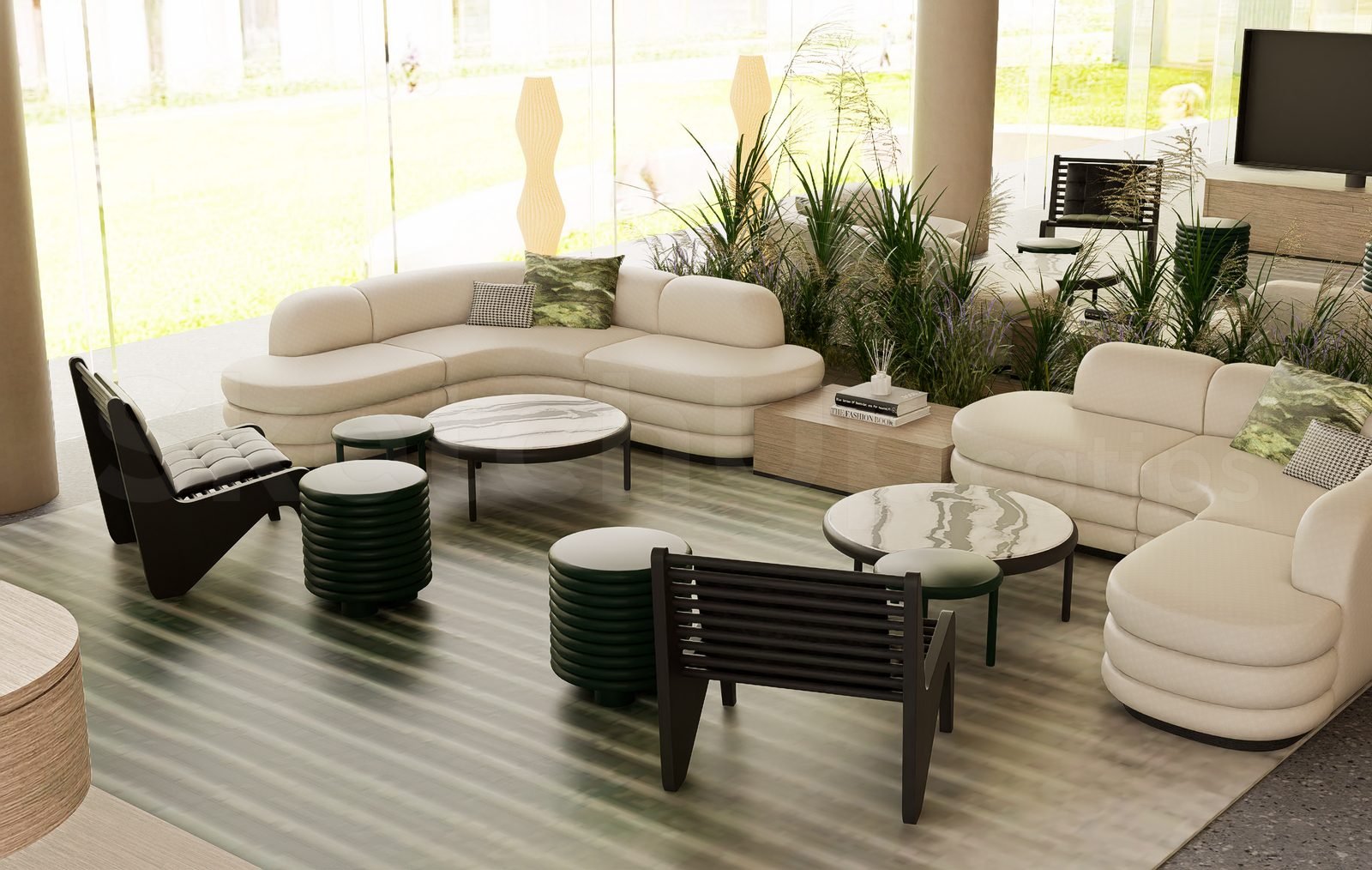 18608. تنزيل النموذج الداخلي لغرفة القهوة Sketchup مجانًا (2)