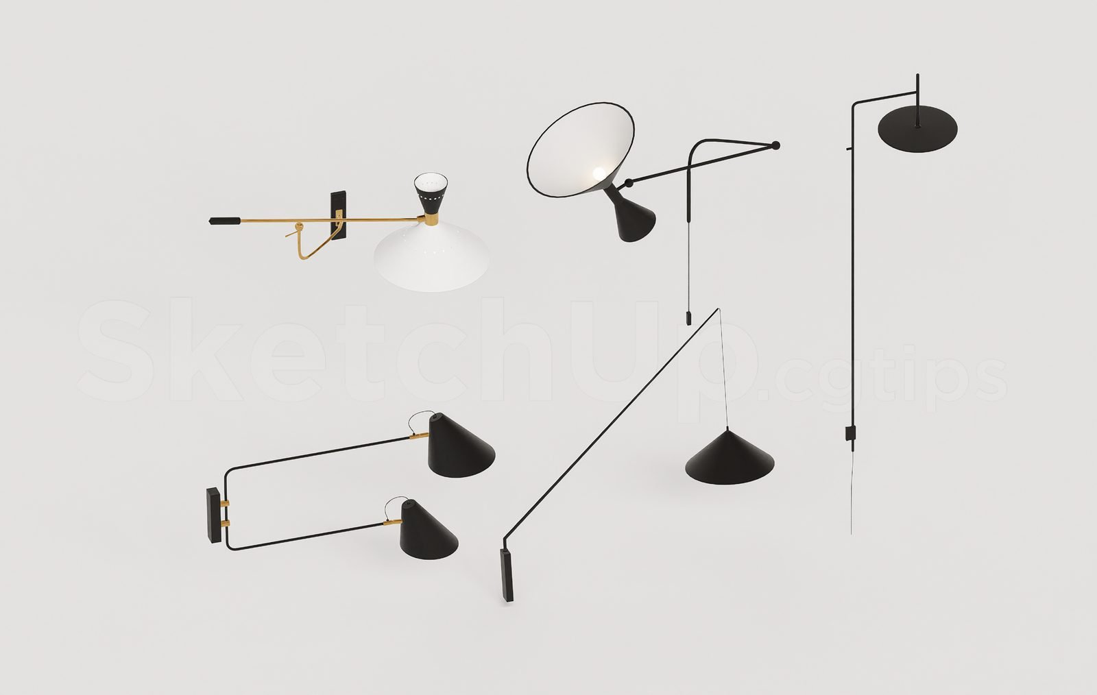 18657. تنزيل نموذج Sketchup Wall Light مجانًا (1)