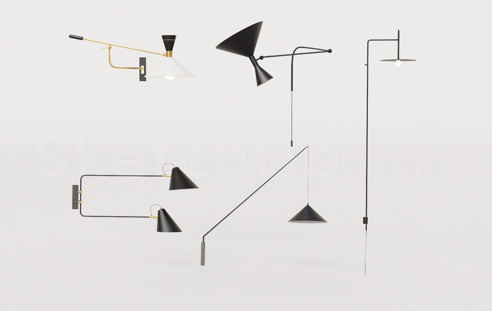 18657. تنزيل نموذج Sketchup Wall Light مجانًا (2)