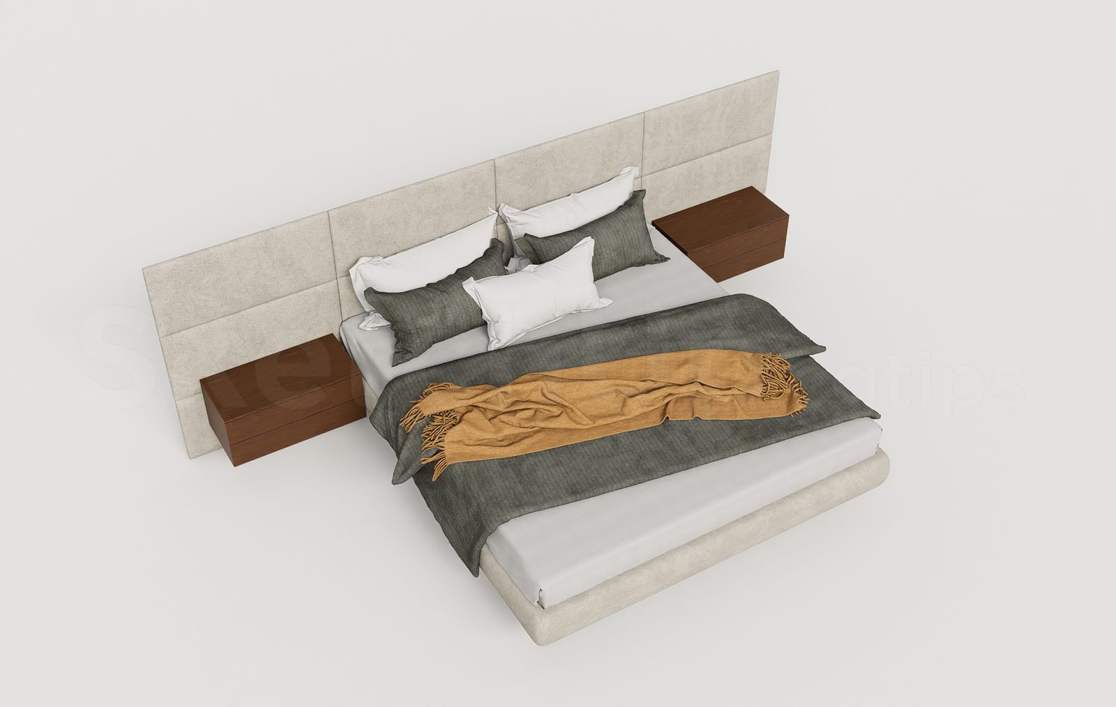 18660. تنزيل نموذج السرير المجاني لـ Sketchup (2)