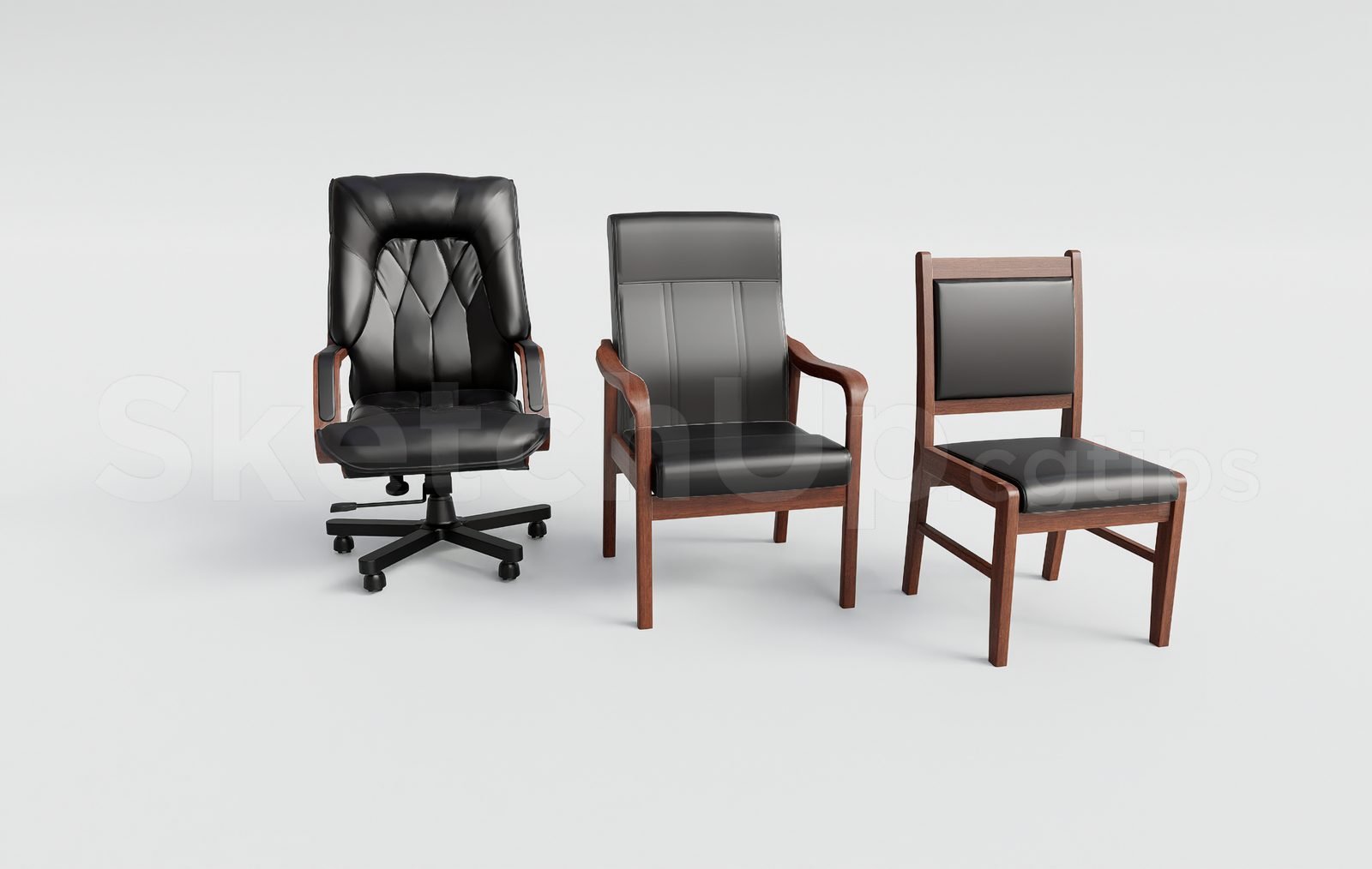 18663. تنزيل نموذج كرسي مكتب Sketchup مجانًا (2)