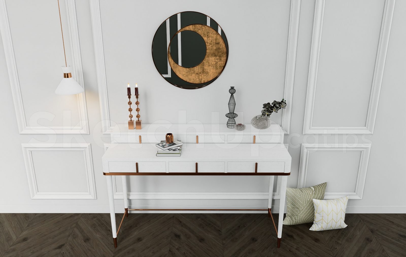 18670. طاولة مكياج نموذج ثلاثي الأبعاد سكيتش اب مجاني (2)