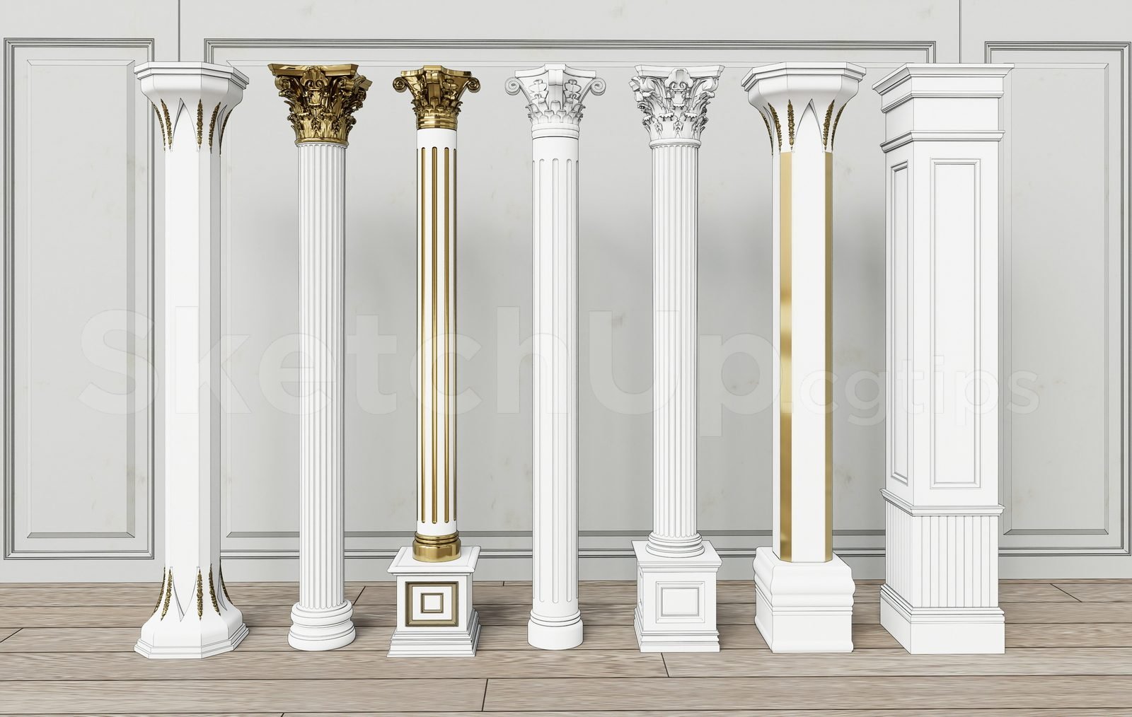 18685. تنزيل نماذج سكيتش أب للعمود الروماني (1)