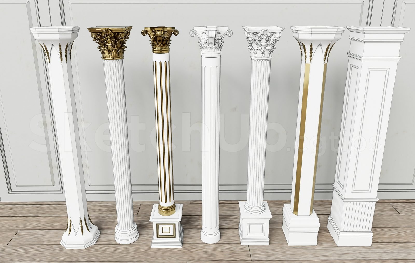 18685. تنزيل نماذج اسكتش اب للعمود الروماني (2)
