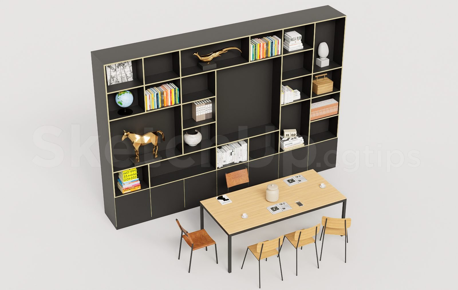 18688. تنزيل نموذج طاولة مكتب Sketchup مجانًا (1)