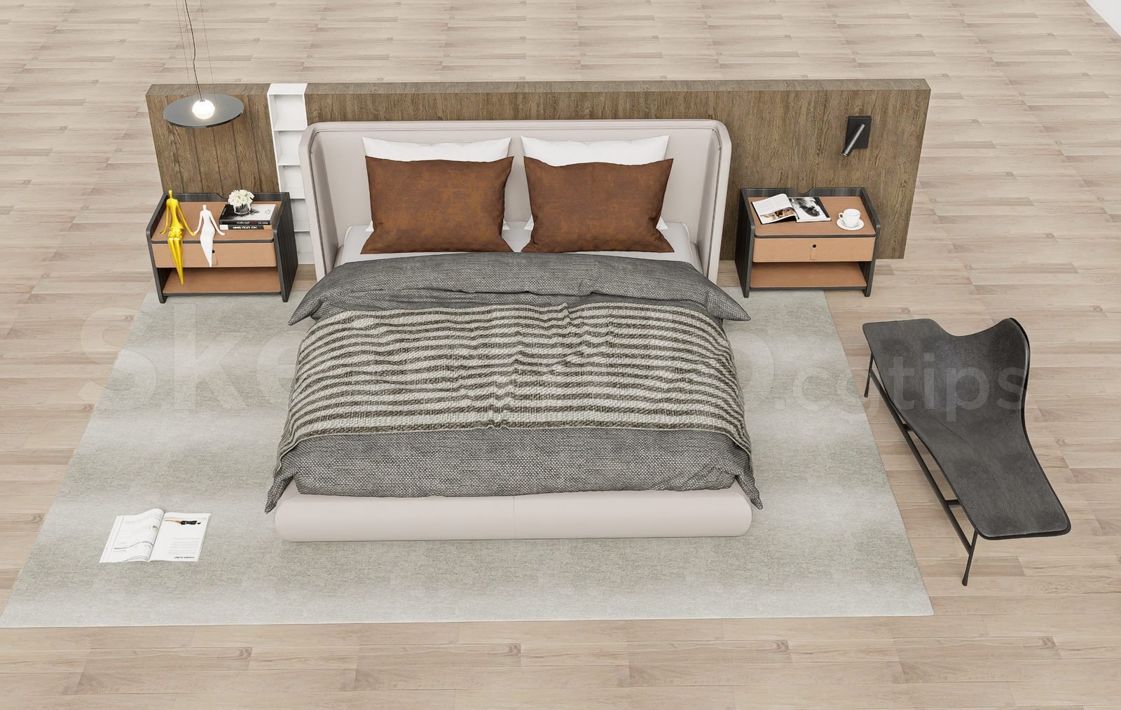 18690. تنزيل نموذج سرير مجاني لـ Sketchup (1)