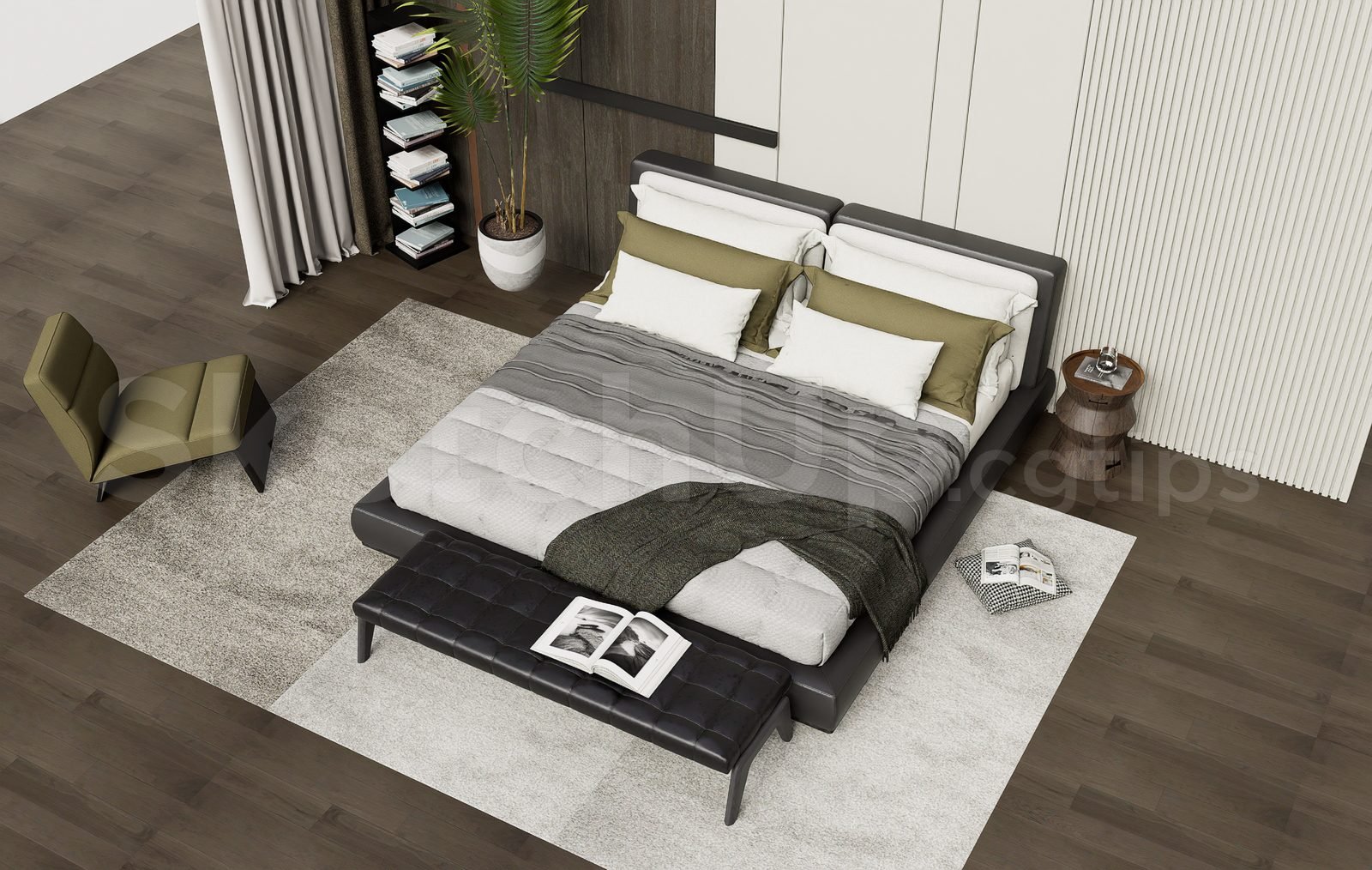 18737. تنزيل نموذج سرير مجاني لـ Sketchup (1)