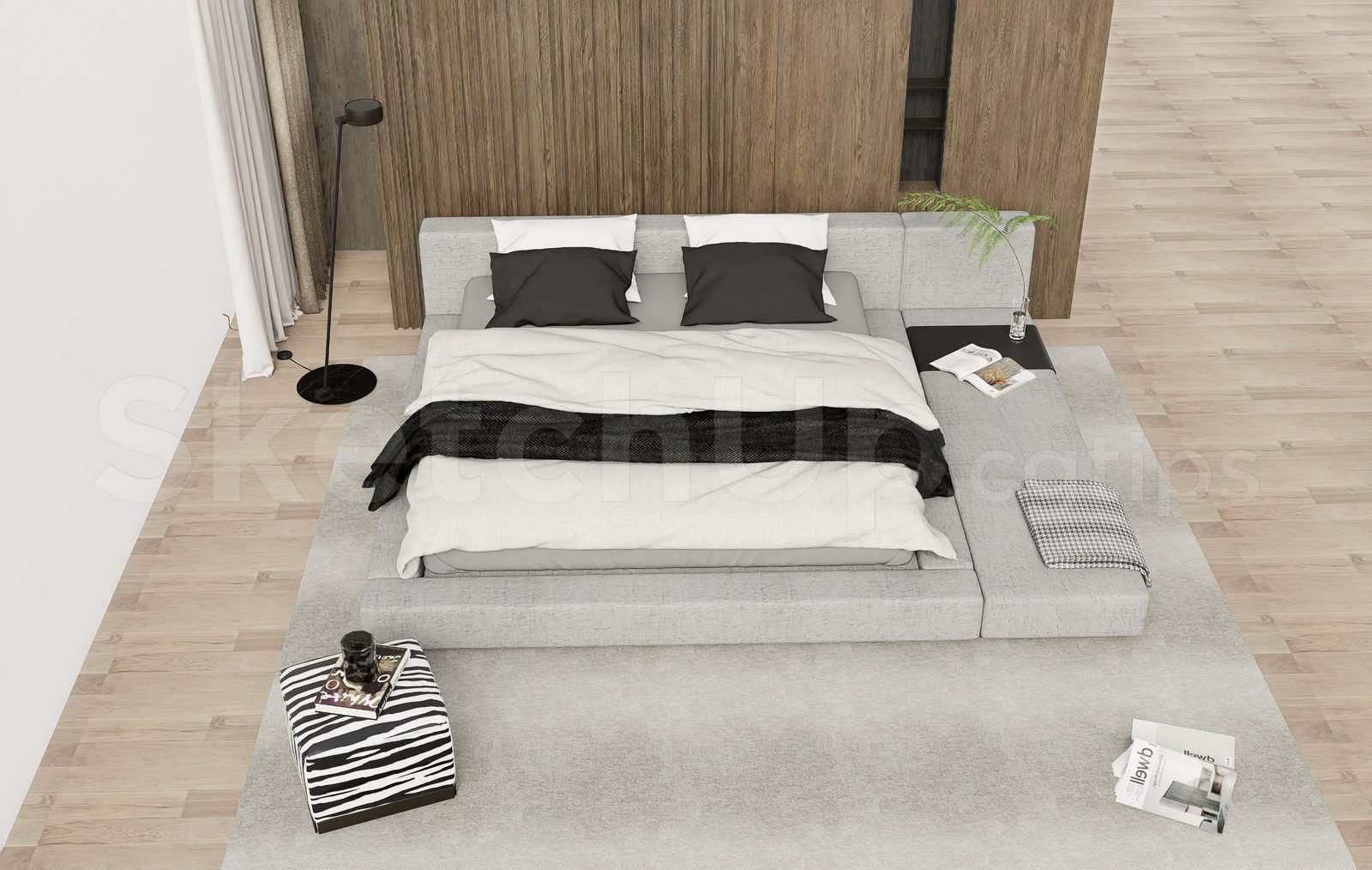 18767. تنزيل نموذج سرير مجاني لـ Sketchup (1)